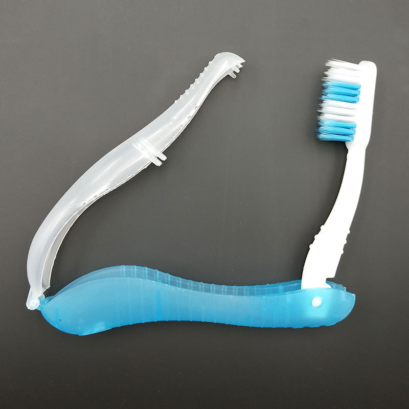 Cross-Border Hot Selling 70% off Stacked Seahorse Toothbrush Foldableing Comb Portable Travel Business Trip Aviation Set Soft Bristle Toothbrush