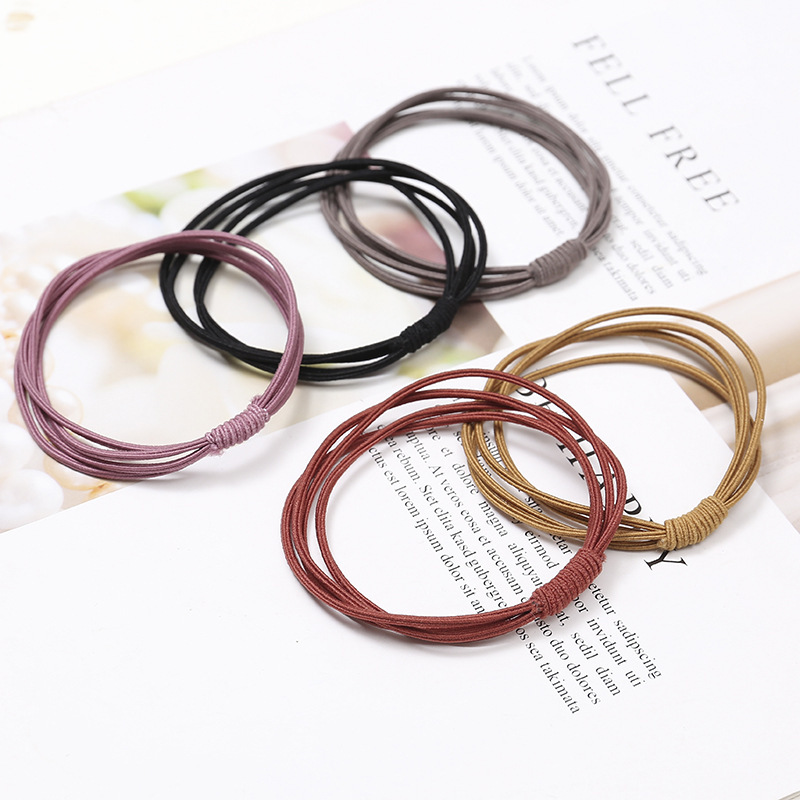 Korean Style Simple Four-in-One Hair Ring Small Fresh Style Hair Rope Mori Girl's Style Girl's Internet Celebrity Hair Rope Hair Strap Headwear