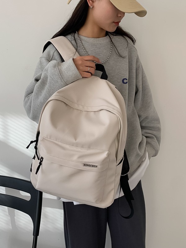 New Schoolbag Men's Backpack Men's Simple Large Capacity New Travel Backpack Female Junior High School Students College Students Cross-border