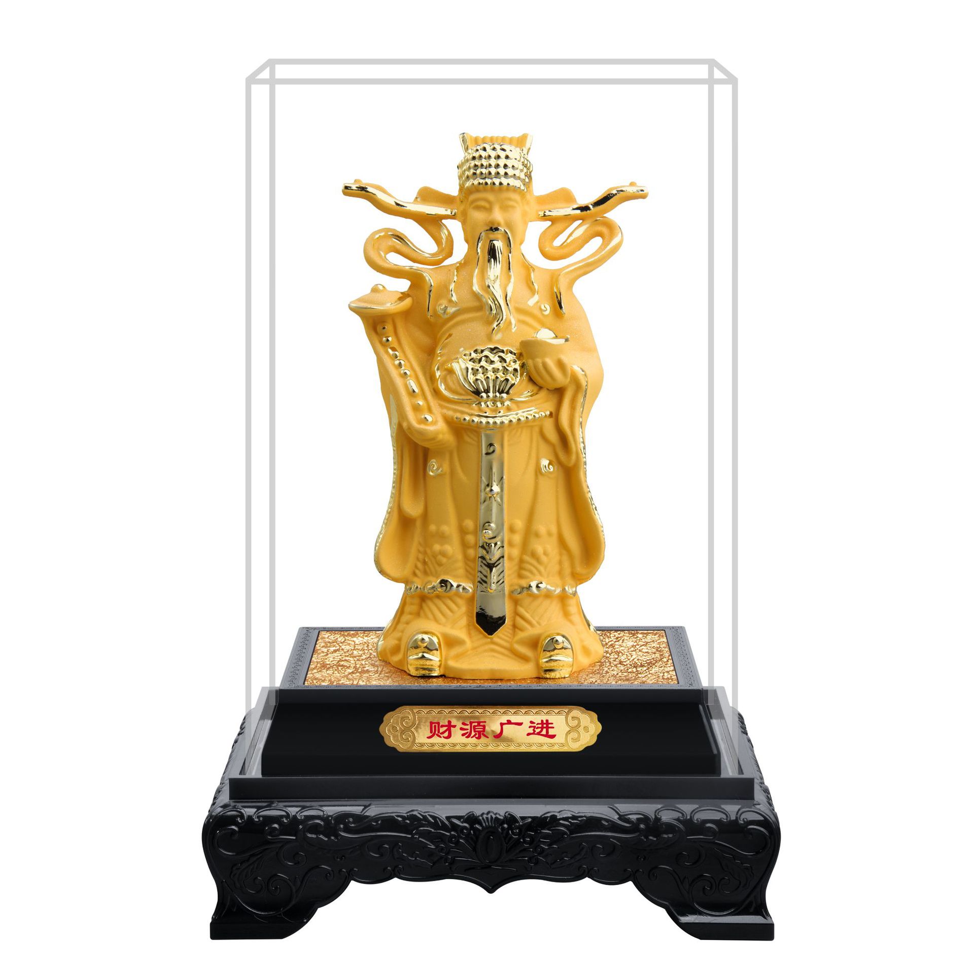 Classic Hot-Selling Velvet Gold New Ribbon Ribbon God of Wealth Ornaments to Attract Wealth 4S Store Insurance Company Event Promotion Gifts