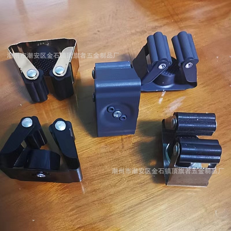 Factory accessories 304 stainless steel mop clip spring steel mop rack chuck broom buckle storage rack