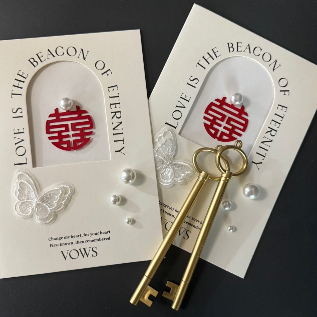 Wedding Vow Card, Wedding Groom and Bride's Vow Declaration, Creative Simple Speech, Handwritten Oath Card