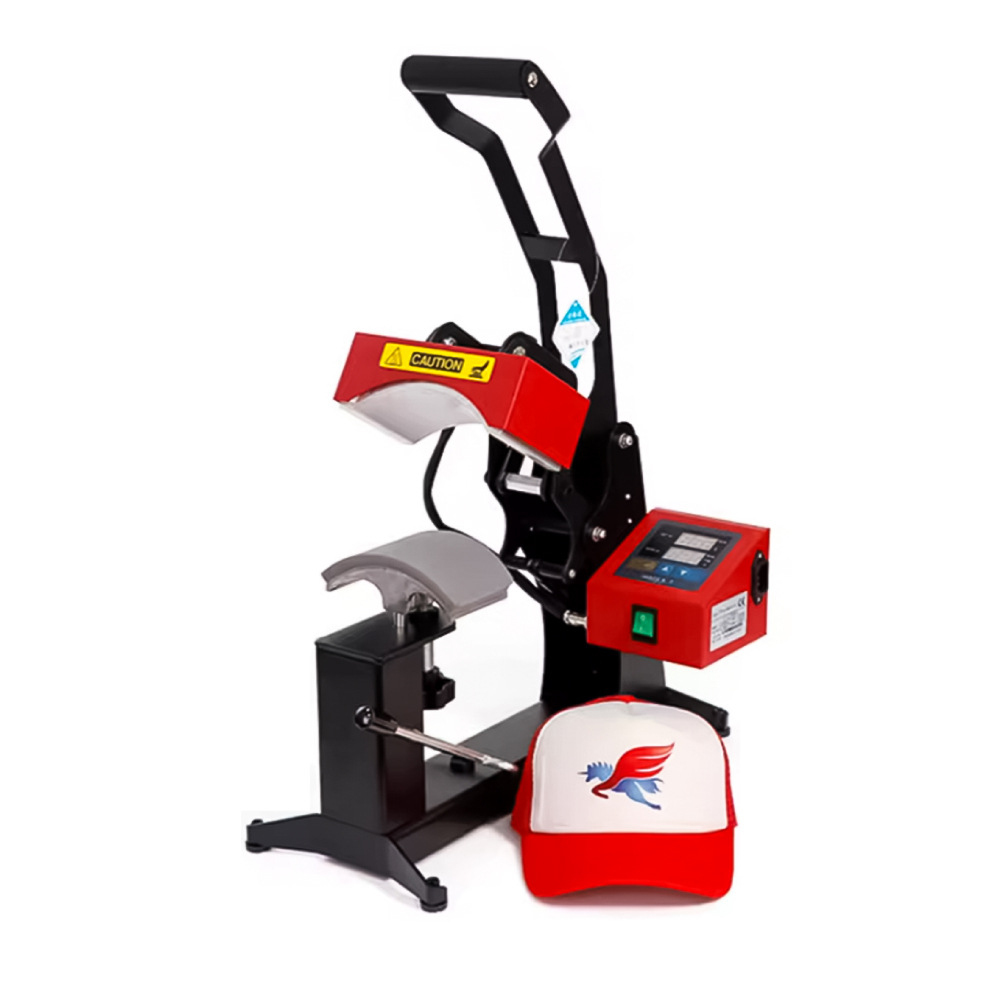 Hongtu digital small manual hot stamping machine baseball cap hot stamping machine factory hot stamping press hot stamping flower baking cap machine