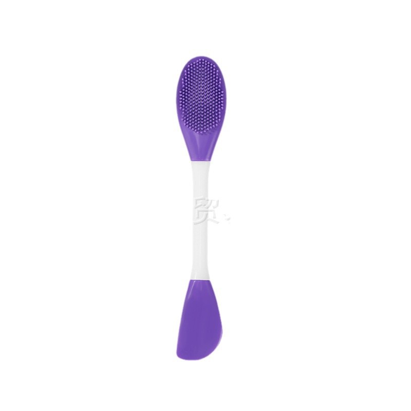 Cross-border double-headed silicone facial mask brush facial cleaning massage brush mud film smearing face homemade soft film tool brush