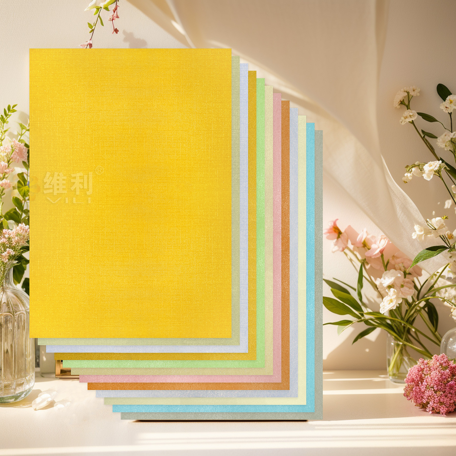 Pearlescent Paper Self-Adhesive Ice White Special Paper Sticker Laser Printing Paper Tea Red Wine Gift Packaging Note Paper