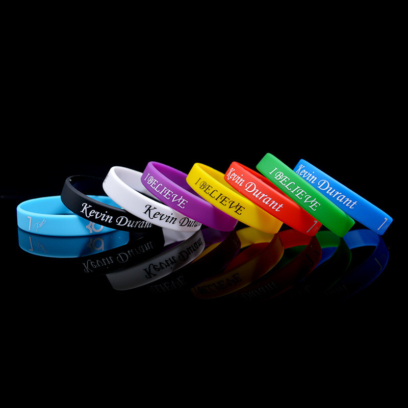 NBA Kobe Curry Basketball Football Color Silicone Bracelet Fans Small Gift Souvenir Sports Bracelet