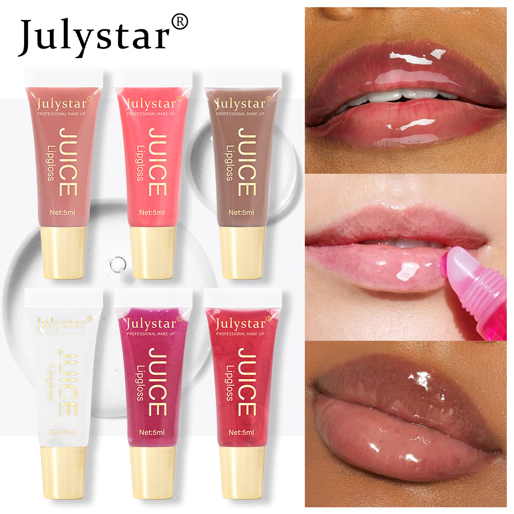 Cross-Border Beauty Makeup Natural Long-Lasting Moisturizing Mirror Lip Oil Fruity Lip Moisturizing Water Gloss Lip Gloss Foreign Trade Wholesale