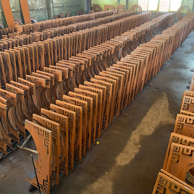 Park and Garden Weather-Resistant Steel Tree Grates, Tree Pond Tree Protection Panels, Metal Protective Panels, Q345Nh Steel Plate Cutting and Processing