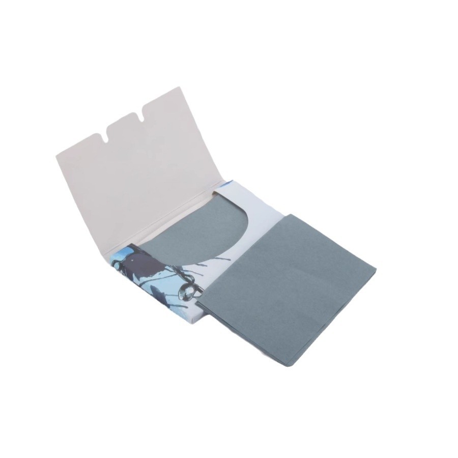 Oil-Absorbing Paper, Oil-Absorbing Facial Tissue, Green Tea Paper, Bamboo Charcoal Paper, Boxed Oil-Control Portable Facial Tissue for Female Students, Refreshing Oil Control