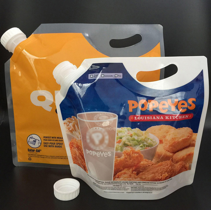 Customized Red Wine and Beer Satchel Self-Standing Spout Bag Hydrogen-Rich Fruit Juice Drink Liquid High Barrier Drinking Water Bag