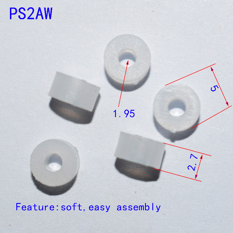 White shaft sleeve soft rubber hole 2 shaft sleeve toy accessories technology production parts foreign trade AliExpress 2A