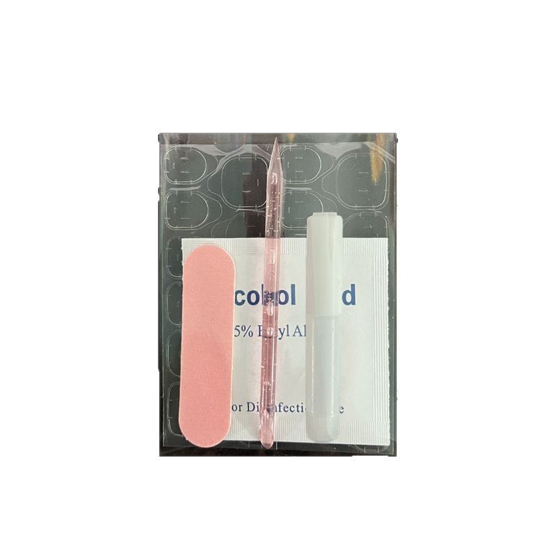 Wearable Nail Tool Kit with Adhesive Yellow Glue Four-Piece Set Five-Piece Set Nail Art Super Sticky Jelly Glue Material Pack Manufacturer Wholesale