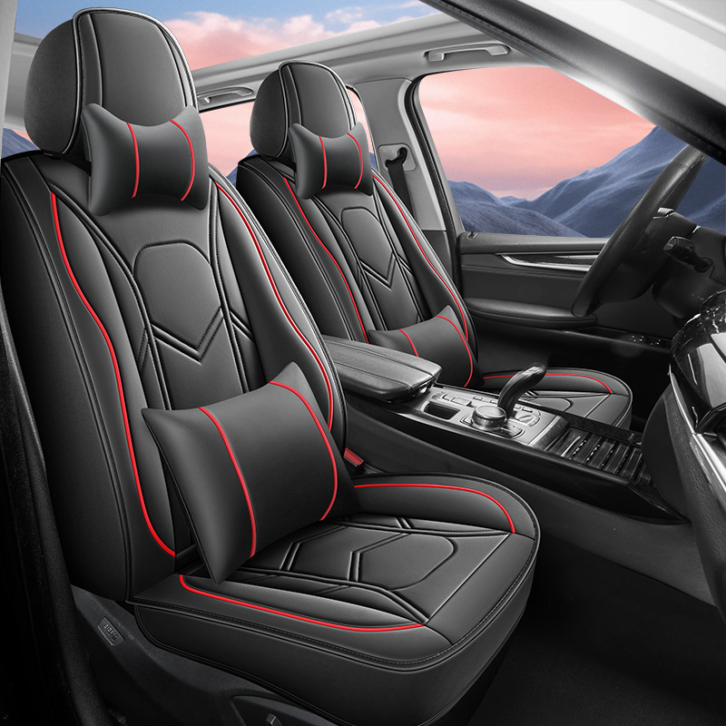 25 Years New Model Full Surround Full Leather Car Seat Cushion All-Season Universal Seat Cover Original Factory Dropshipping Cross-Border Wholesale