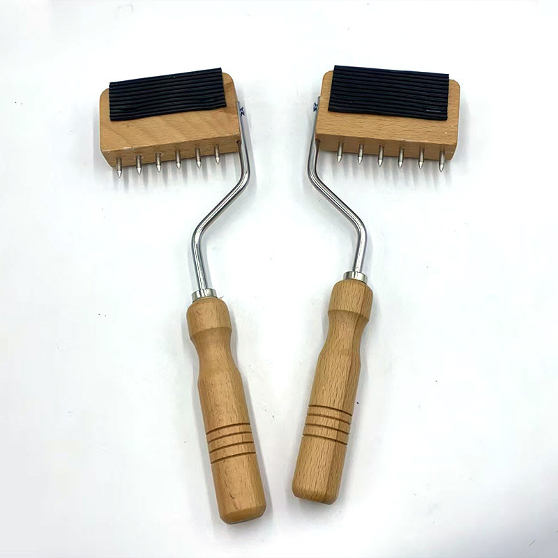 Ribbon carding machine accessories manufacturers wholesale ribbon finishing comb textile machine tool accessories solid wood handle ribbon comb