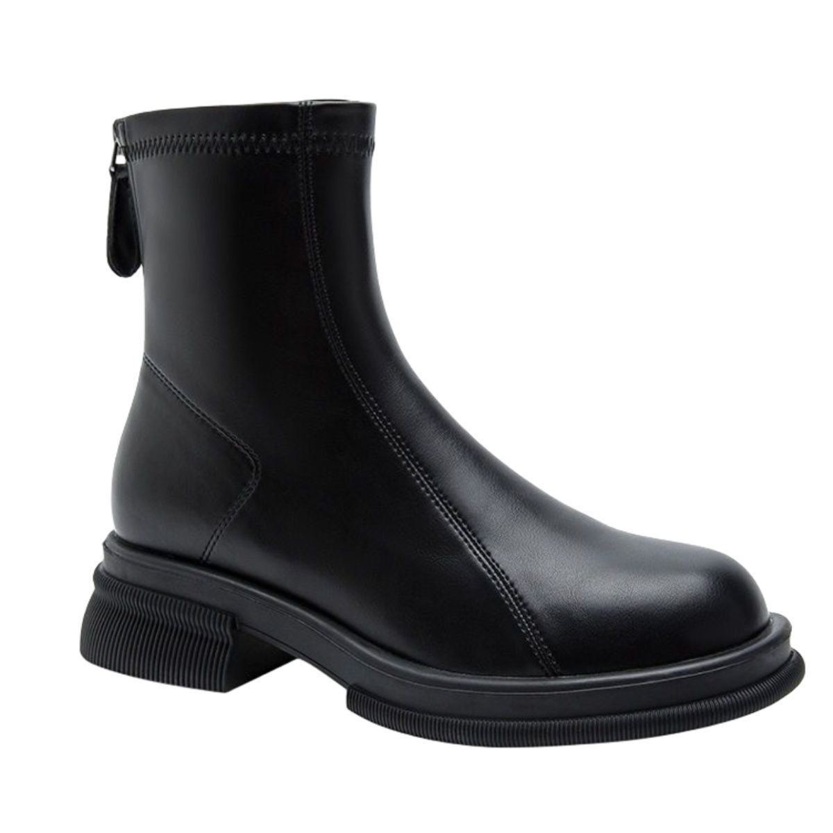 Soft Leather Short Boots Autumn and Winter British 2025 Super Popular Street Boots Cotton Boots Comfortable and Wear-Resistant Short-Tube Warm Women's Boots