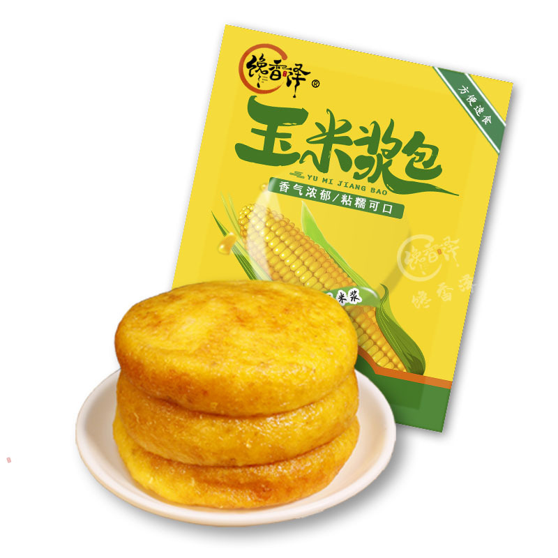 Chanxiangze Northeast Specialty Sweet Waxy Corn Bud Cake Handmade Steamed Frying Pan for Breakfast Fresh and Original Flavor