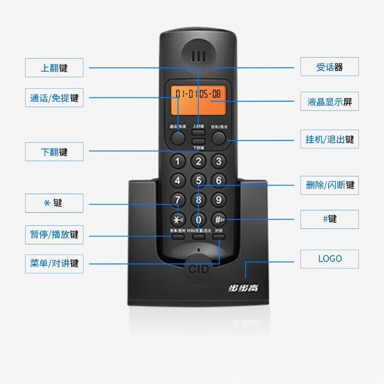 BBK W263 digital cordless telephone cordless telephone business office fixed-line Wireless mother and child machine home