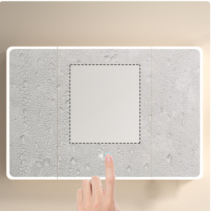 Arc Space Aluminum Bathroom Mirror Cabinet Bathroom Smart Mirror Bathroom Beauty Mirror Paper Drawhole Toilet Grooming Mirror