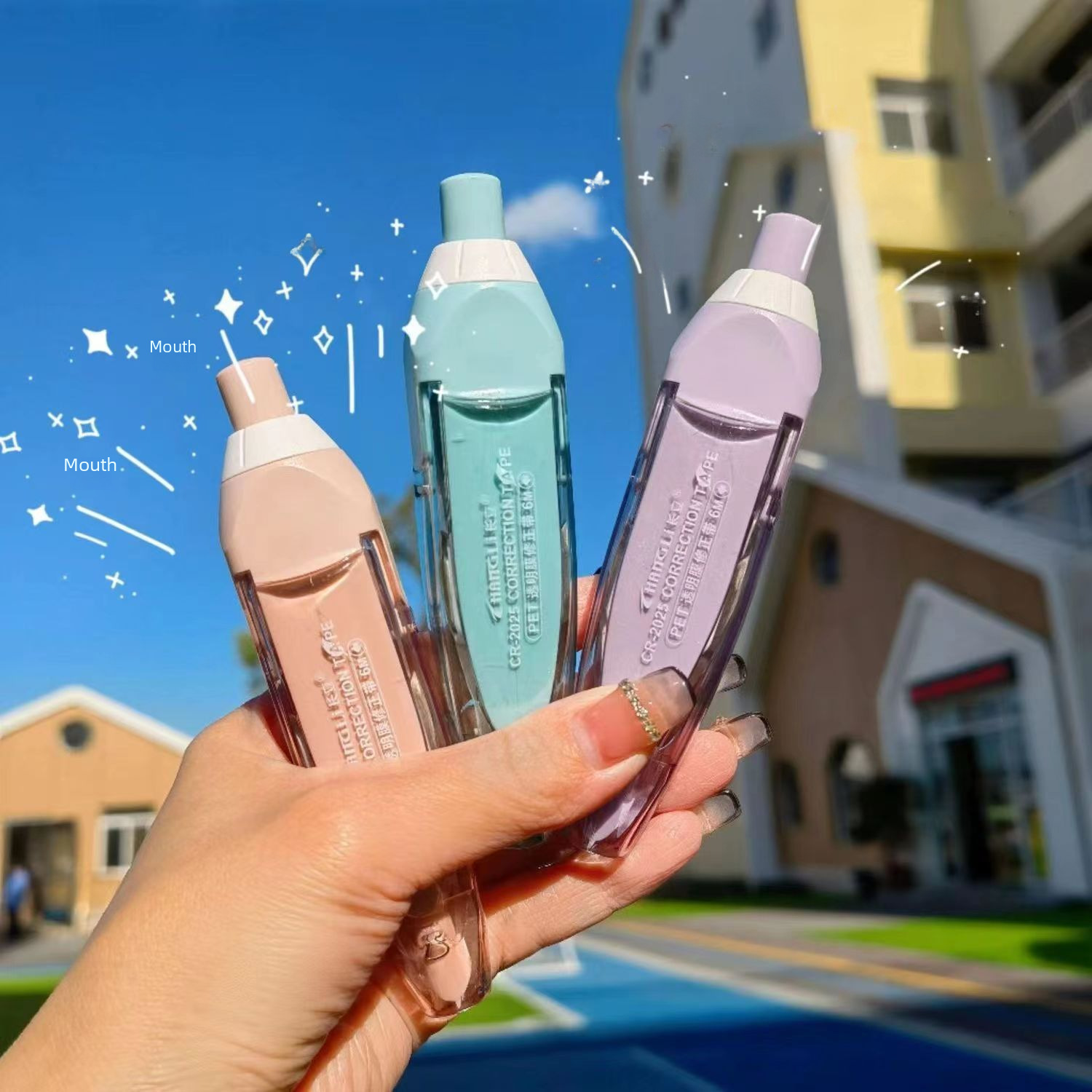 Pen-Type Push-Type Correction Tape with Replaceable Core Correction Tape for Primary and Secondary School Students Portable Correction Tape Stationery Manufacturer Wholesale