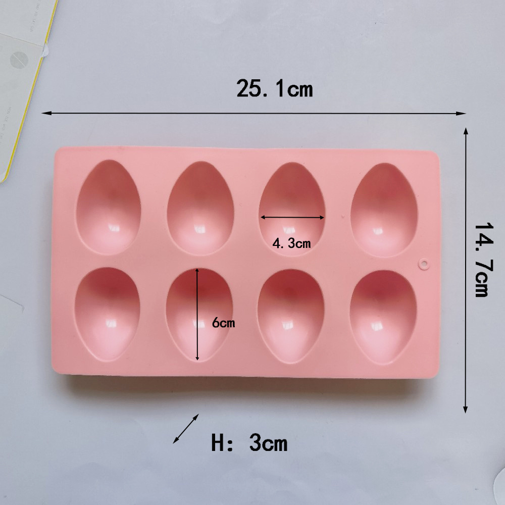 8-piece Easter egg 216 silicone mold cake ice cream pudding dessert mold soap baking utensils