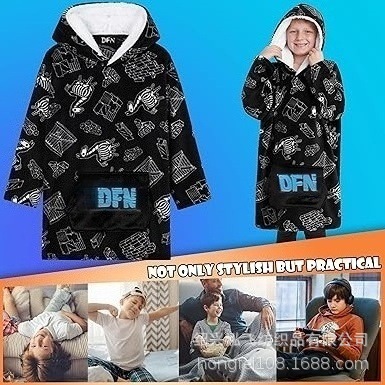 Lazy Clothes, Blanket Hoodie for Boys, Teenagers, Lazy People, Wearable Blankets, Extra Long Lazy Clothes