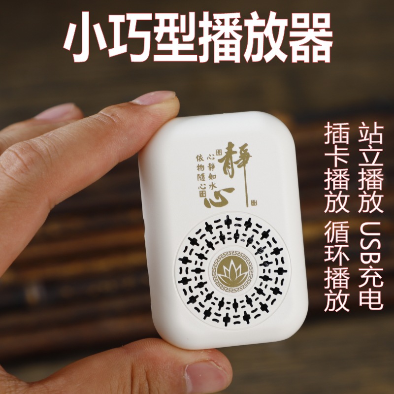 New Small Player External Pendant Mini Single Loop Built-in 36 Classic Tracks Charging Record Player for the Elderly