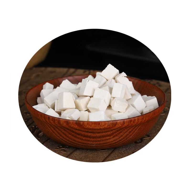 Anhui High-Quality Poria Diced 500g Sun-Dried Hand-Selected Zhongxin Baiding Mountain Chinese Herbal Medicine Planting Base Manufacturer Wholesale