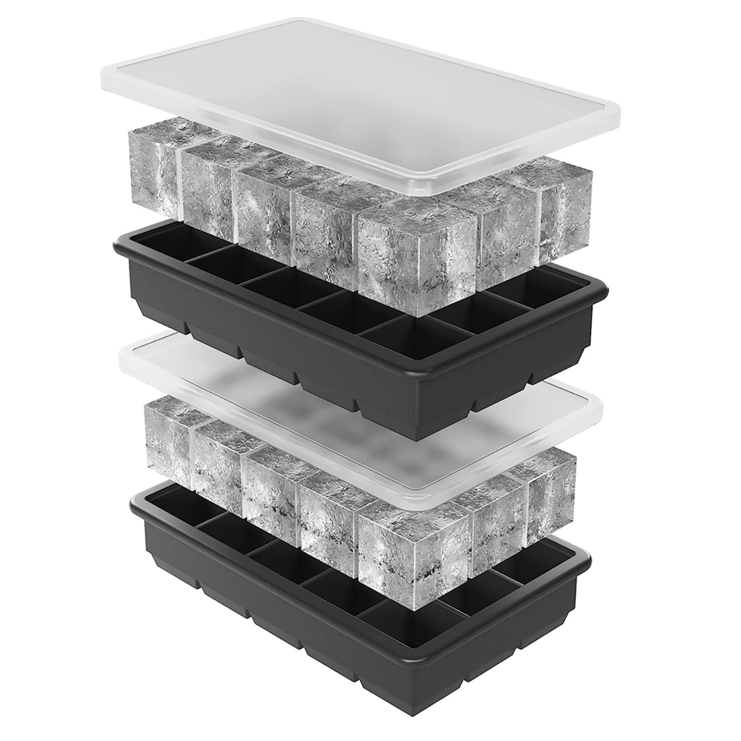 Silicone Ice Tray Mold Honeycomb Ice Box 15 Grids DIY Household Freeze-Resistant and Easy to Release Homemade Ice Ball Ice Cube Mold