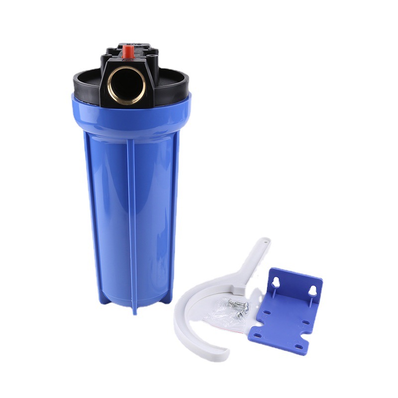Factory wholesale pre-filter ten inch blue bottle filter pipe household water purifier