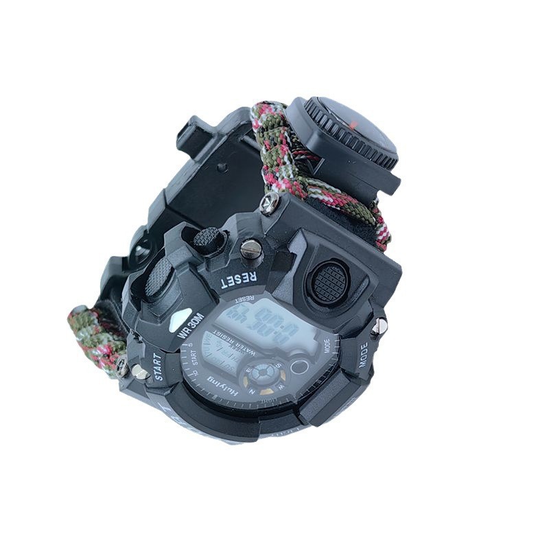 Outdoor Multifunctional Paracord Watch, Freely Adjustable Seven-Core Paracord Mountaineering Watch, Survival Watch Wholesale