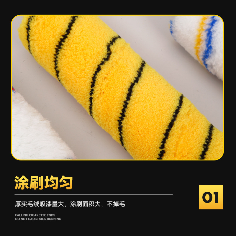 Roller brush manufacturers wholesale 4 inch 6 inch 8 inch 9 inch latex paint roller brush without dead angle tool roller paint brush