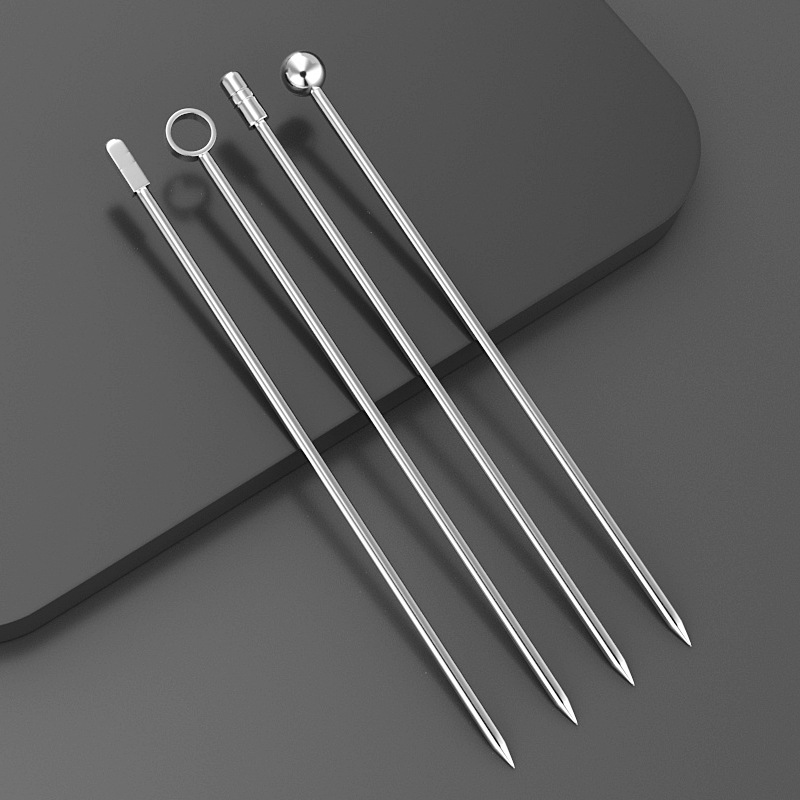 Коктейльная игла из нержавеющей стали 304, знак для бара, инструмент для бармена, фруктовая игла, игла для вина