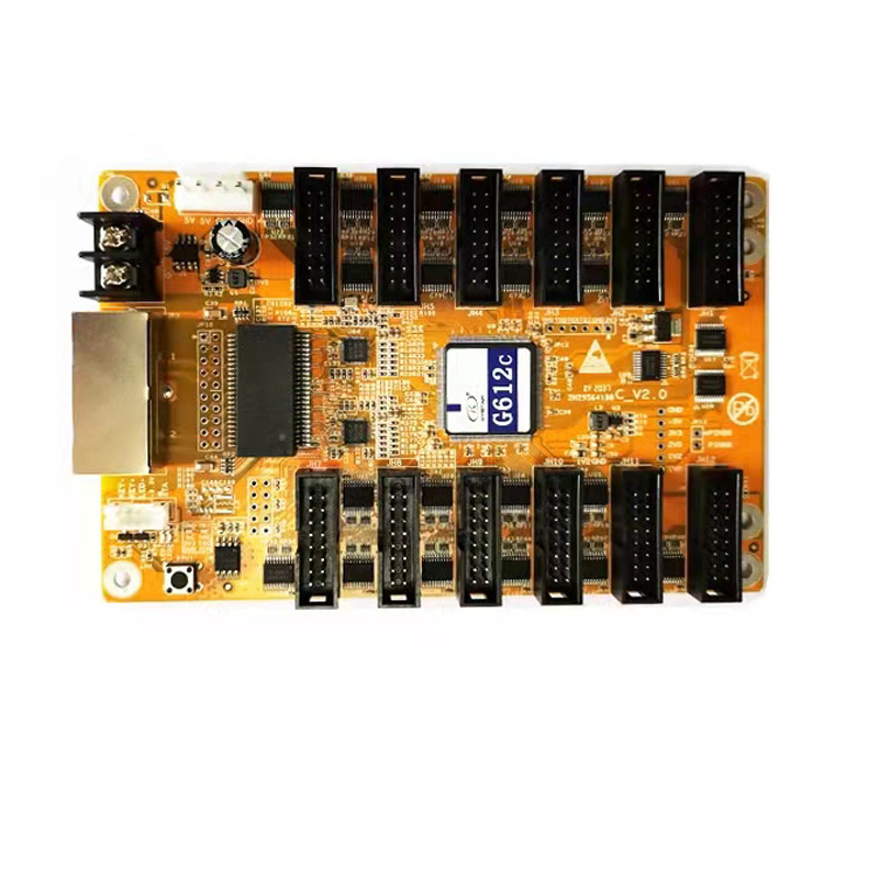 Kastar G612C/R12 New Gold Card Receiving Card 12 Ports with 90,000 Dots 32 Scan Full Color Led Display