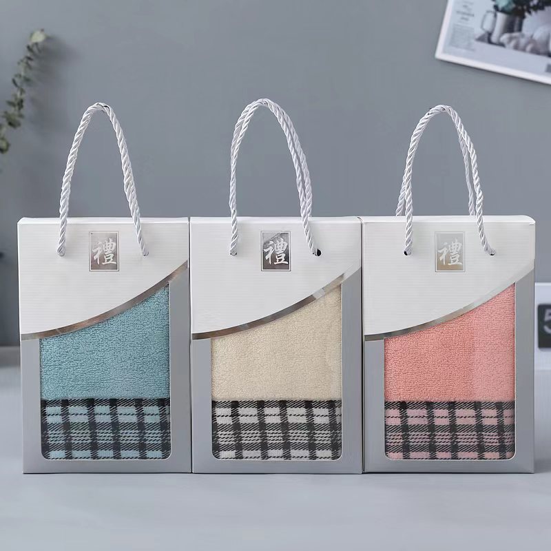 Cross-border Towel Gift Box Holiday Accompanying Gift suit Gift Activity Tote Bag Printable logo Gift Box Wholesale