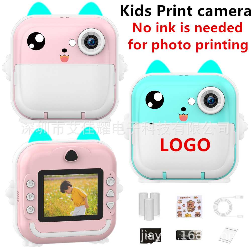 Кросс-бордовая новая Q5 детская цифровая камера мини милый мультяшный HD термопринтер