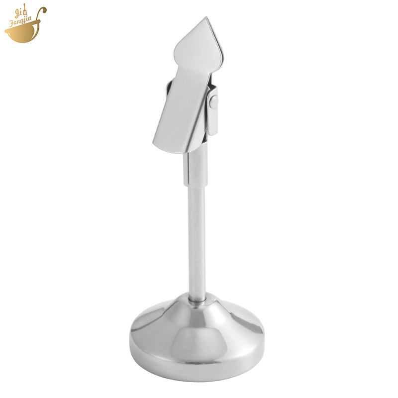 Hotel Table Menu Solid Table Card Dish Number Menu Holder Stainless Steel Buffet Wedding Table Card Holder Stand