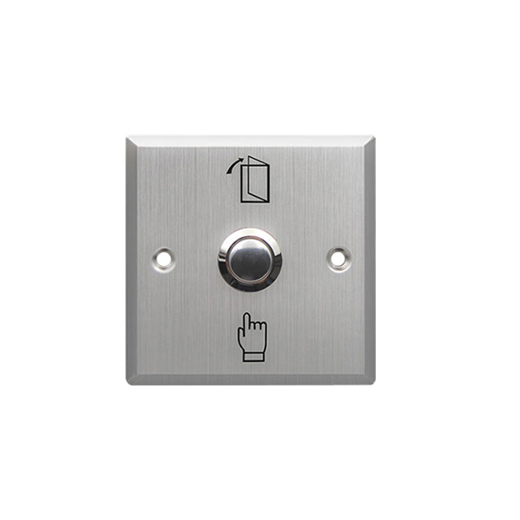 86 type stainless steel normally open access control switch panel Home Office narrow out button automatic reset