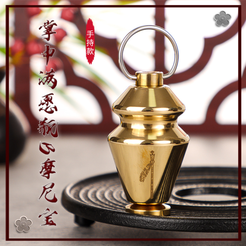 Чистая медь молитвенное колесо с бумажными писаниями, ручная мантра Гуаньинь для мира, ручное бронзовое молитвенное колесо