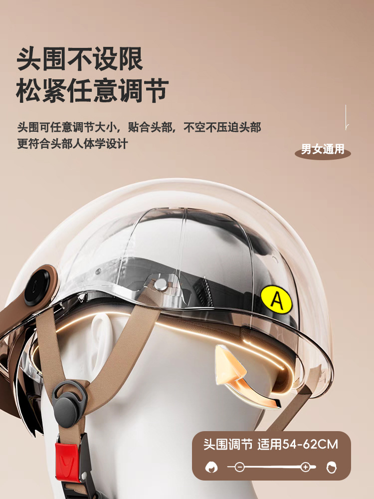 New National Standard 3C Certified Electric Motorcycle Helmet for Men and Women Winter Retro Half Helmet Four-Season Breathable Lightweight Helmet