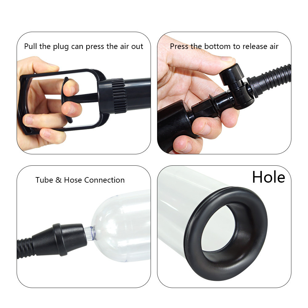 Small size vacuum air pump penis trainer men's pull rod negative pressure booster aircraft Cup adult sex products