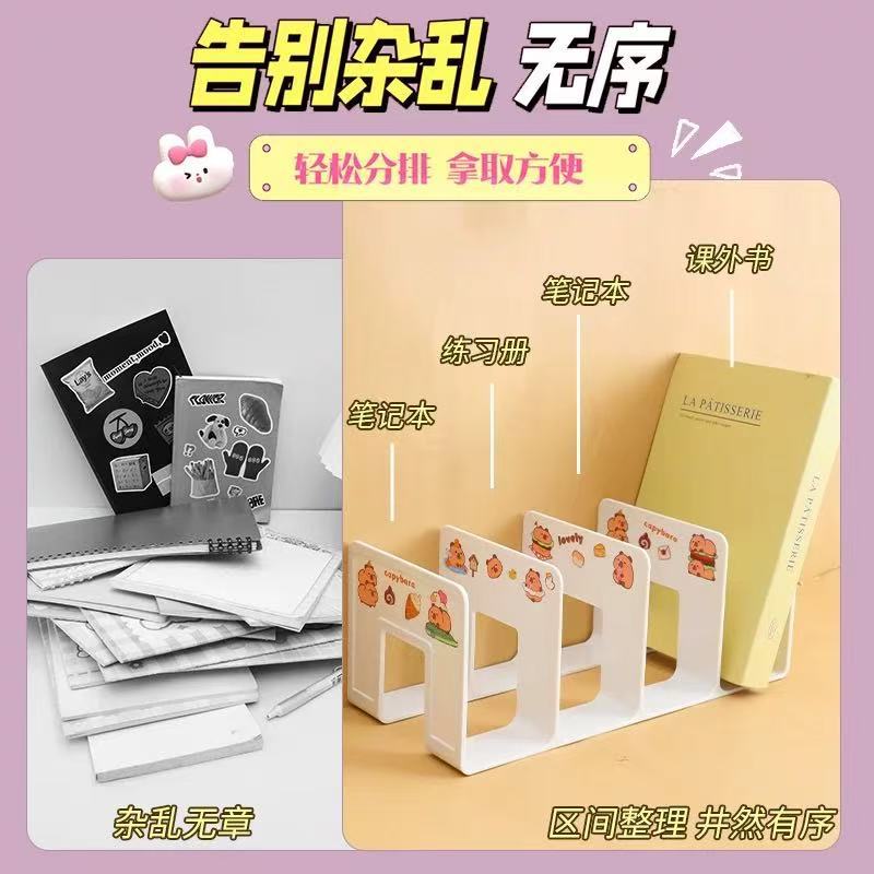 Acrylic Book Stand Transparent Student Desktop Storage Book Stand Bookholder Desk Office Stationery Storage Bookshelf Wholesale