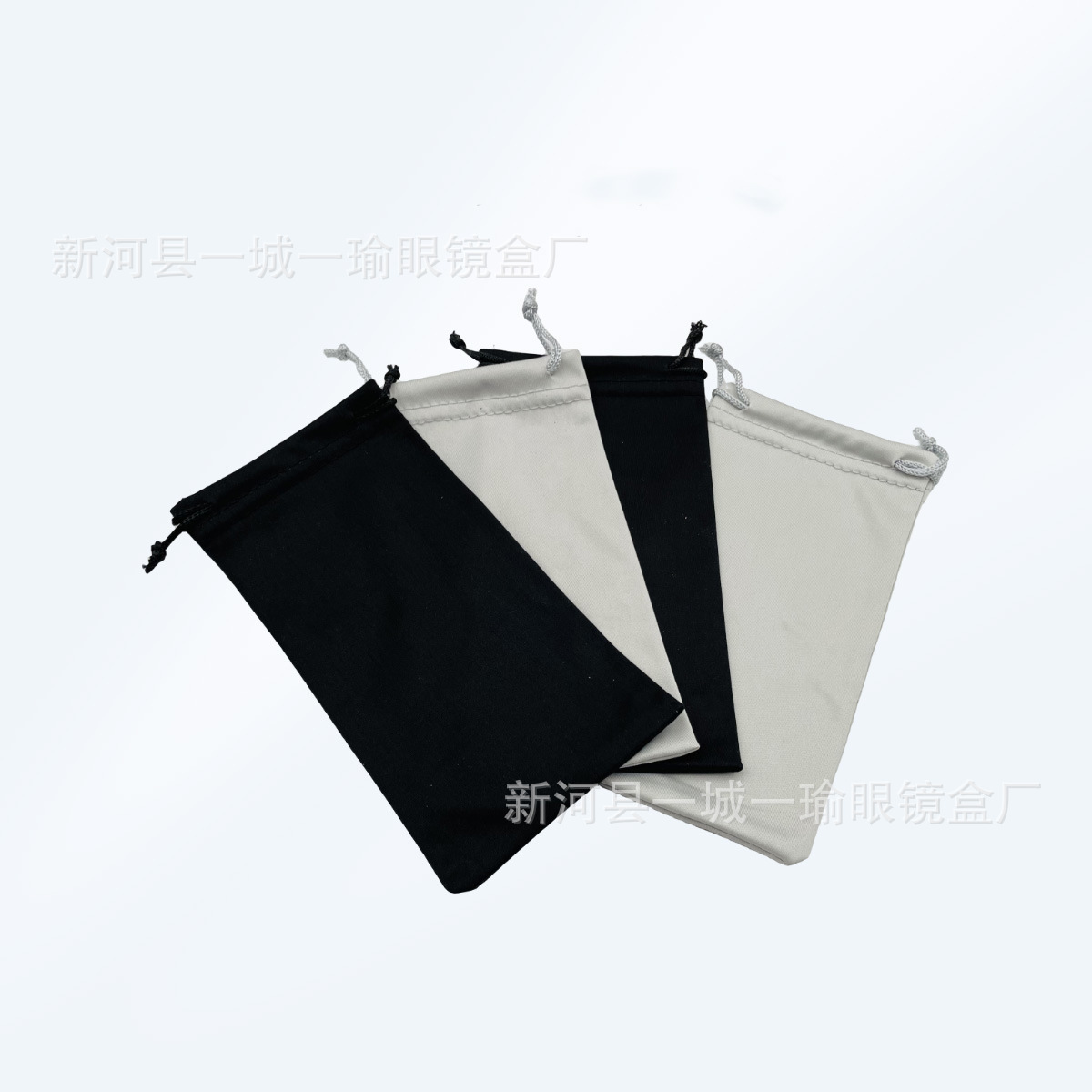 Портативная черная сумка для очков Производитель Оптовая сумка для солнцезащитных очков Сумка для хранения на шнурке Модная простая однотонная сумка для очков