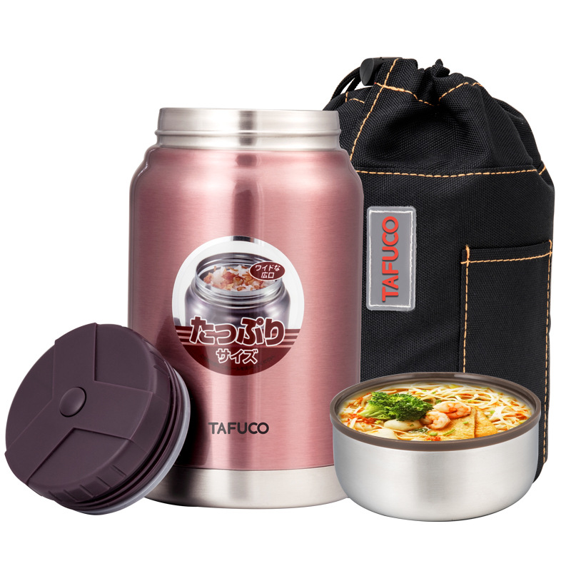 Japanese Taifu High Student Braised Beaker 304 Stainless Steel Vacuum Insulation Porridge Bucket Outdoor Portable Leak-proof Lunch Box
