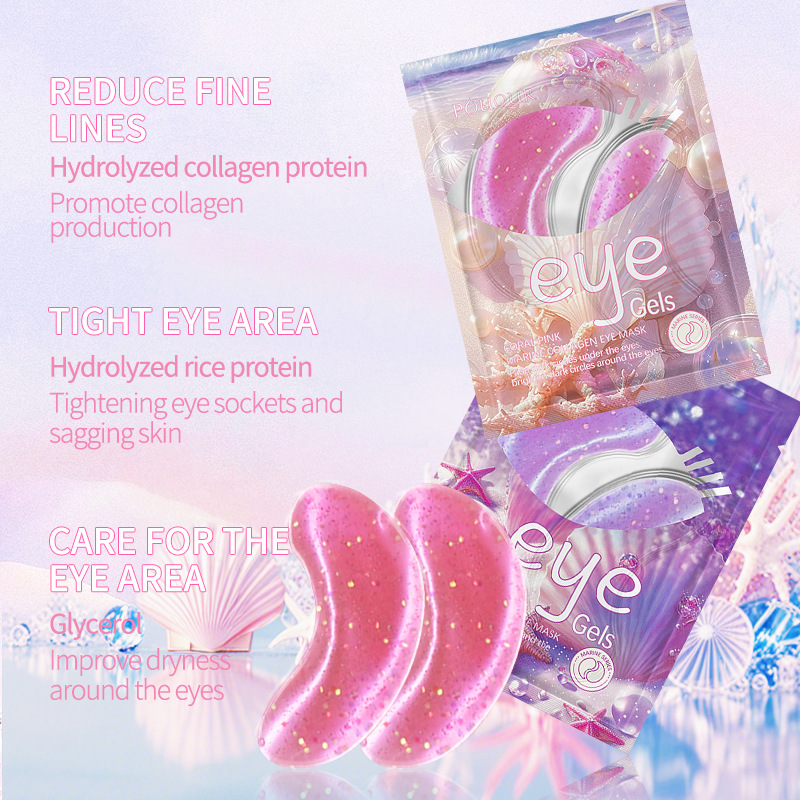 Full English Marine Collagen Eye Mask Eye Mask Sheet Cross-Border Export Manufacturer Wholesale