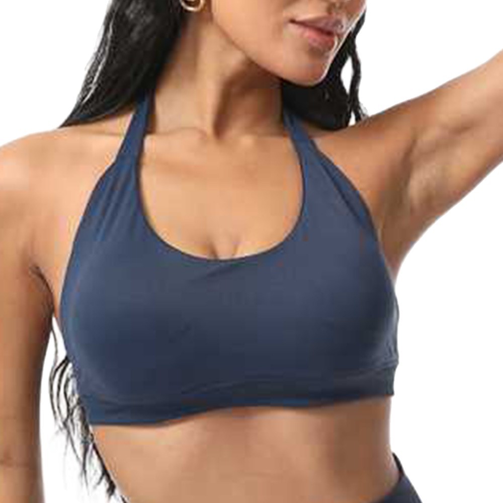 Dfyne Amazon Cross-Border Halter Neck Yoga Tank Top Pilates Training Fitness Bra Without Underwire Breathable