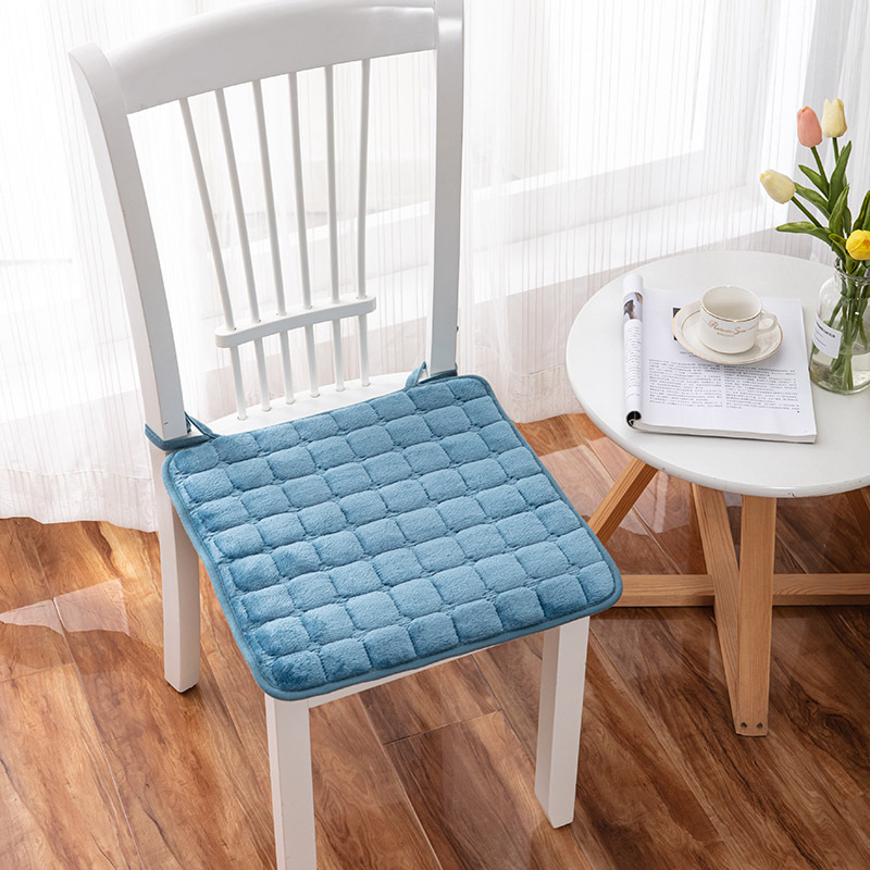 Inventory Processing Restaurant Chair Cushion Autumn and Winter Plush Dining Table Stool Cushion with Strap Household Dining Chair for Hair