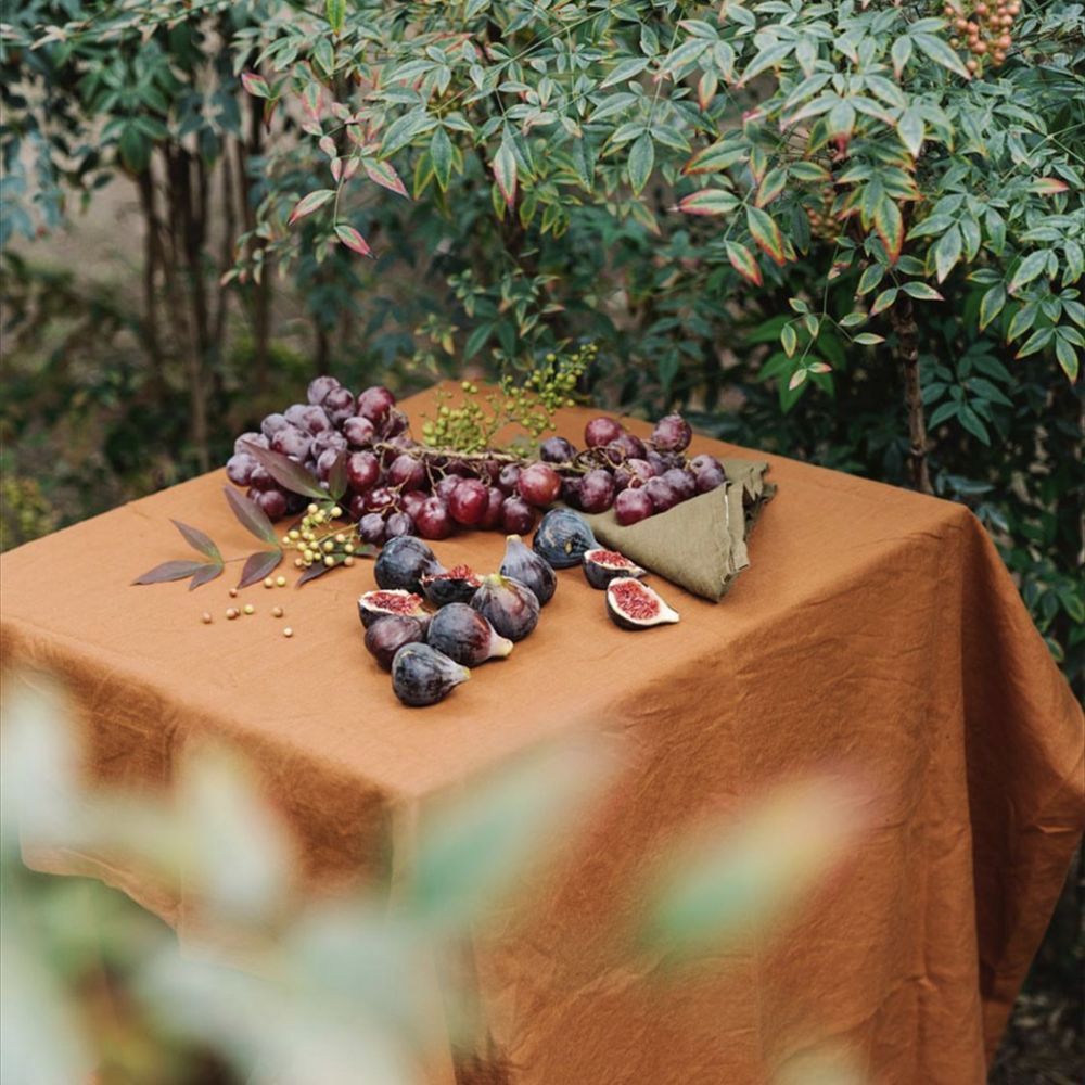 French Orange Solid Color High-grade Tablecloth Dessert Table Party Autumn and Winter Photographic Background Cloth