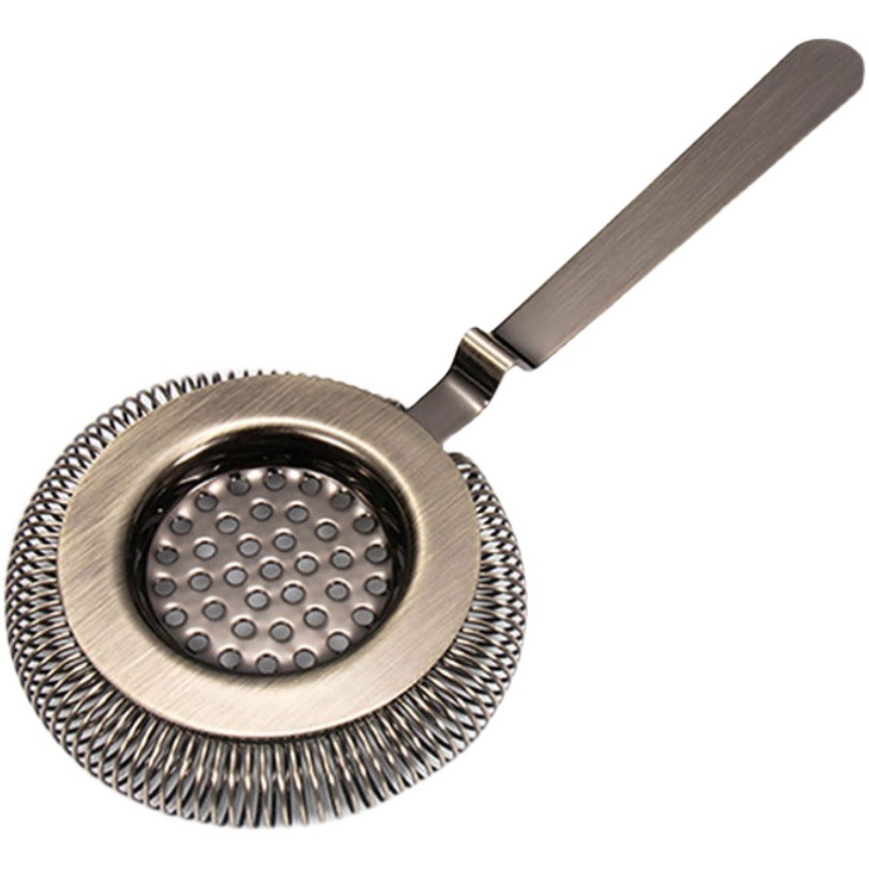 Wholesale Cocktail Ice Filter Strainer 304 Stainless Steel European Style Hawthorne Ice Separator Filter Ice Strainer
