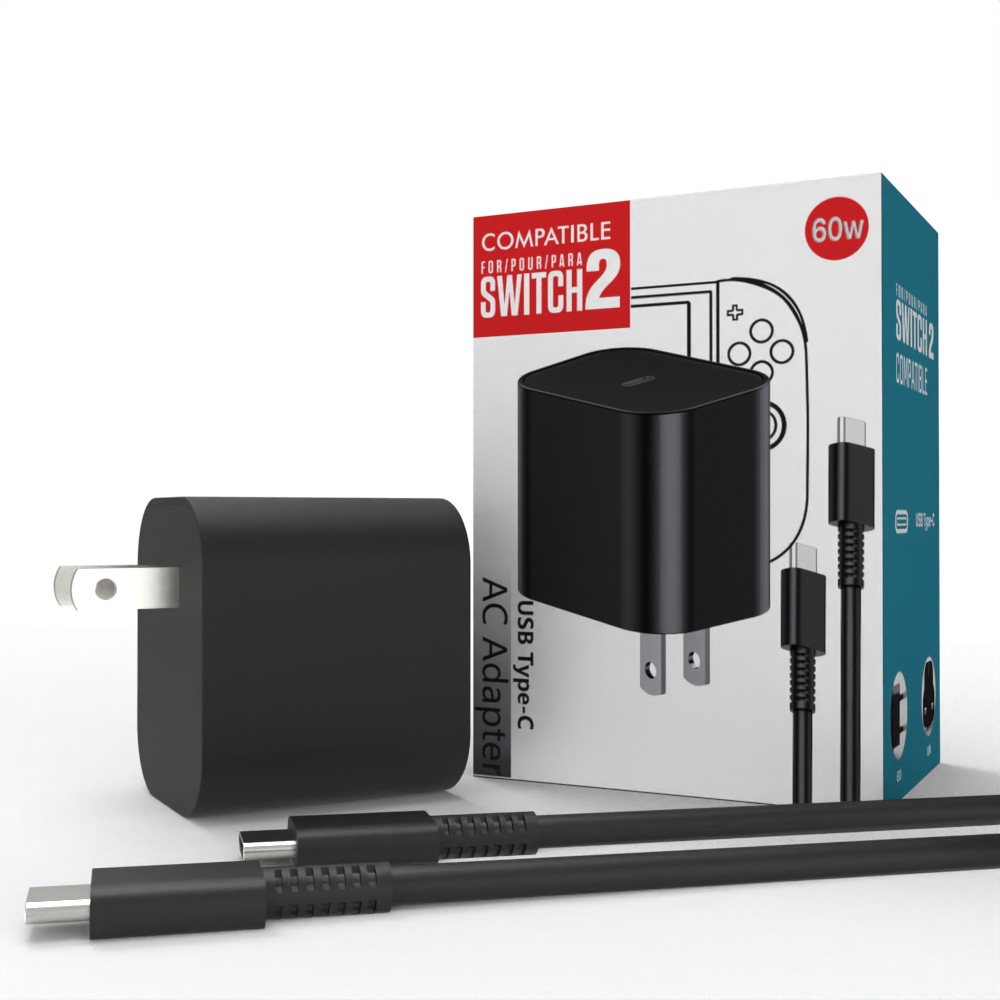 Switch 2 Game Console Power Supply 60W Pd Power Supply Is Perfectly Compatible and Supports Base Projection