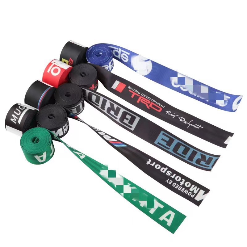 Cross-border modification 4.8cm wide color modification car seat belt universal safety belt imitation nylon seat belt